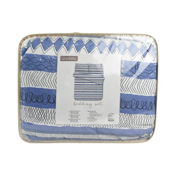 SPREI SET BEDDING SET MICROFIBER JN (B) JAVEN BLUE ORIGINAL