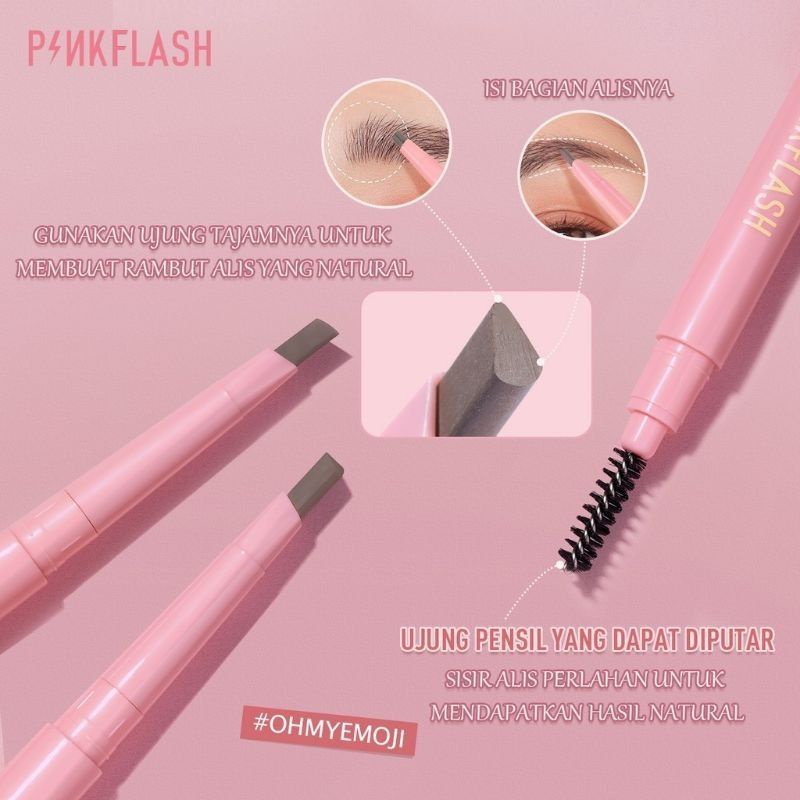 Pinkflash EYEBROW Auto Pen OhMyEmoji with brush