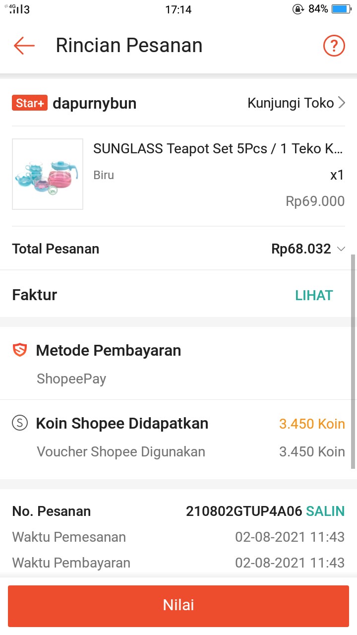 Sunglass Teapot Set 5pcs / 1 Teko Kaca 950ml + 4 Cangkir Kopi Kaca