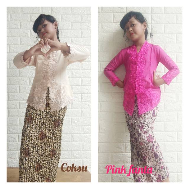 KEBAYA ANAK MODERN/KEBAYA ENCIM ANAK 6-12 TAHUN / KEBAYA PAUD TK SD/KEBAYA ANAK/KEBAYA SEKOLAH