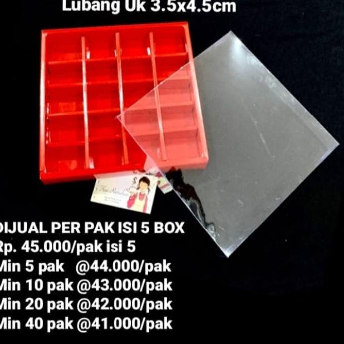 

™ Box Nastar Merah Uk 21.5x21.5x3.5cm ❁