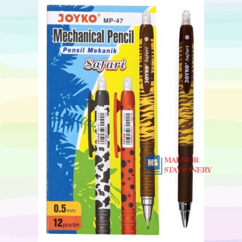

Pensil Mekanik Joyko 2B 0.5 Motif Animal MP-47 (Pcs)