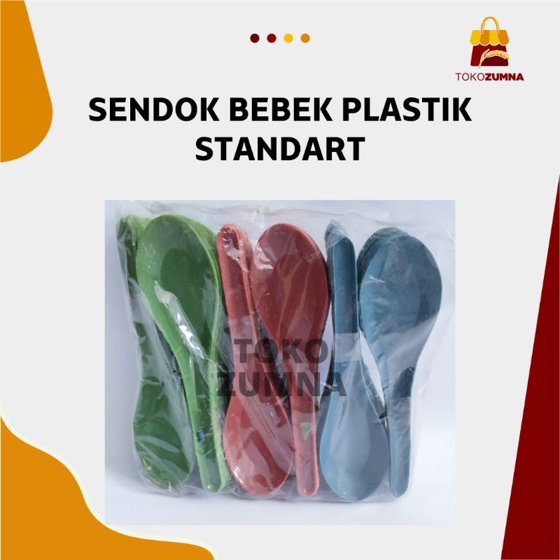 Sendok Makan Bebek Plastik Warna Warni / Sendok Bebek Plastik