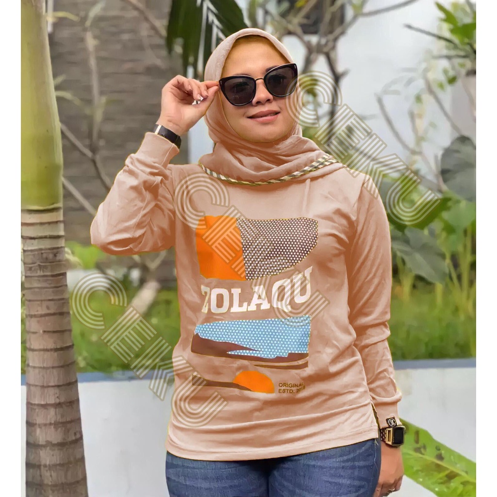 Atasan Wanita Lengan Panjang Zolaqu Muslimah //Termurah // Terlaris // Kaos Wanita // TRENDY//TERBARU 2022