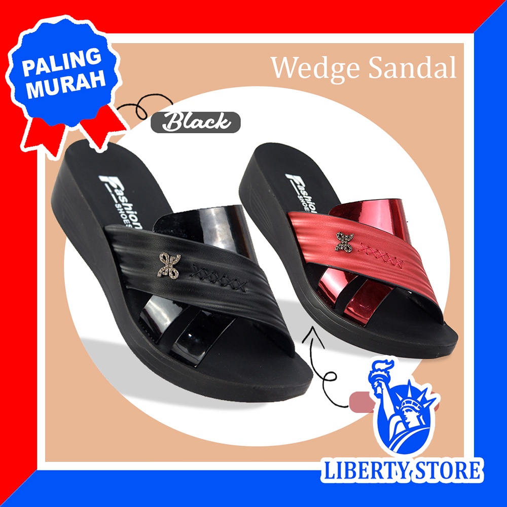 Sandal Wedges Wanita Import Kekinian XAXA 6909