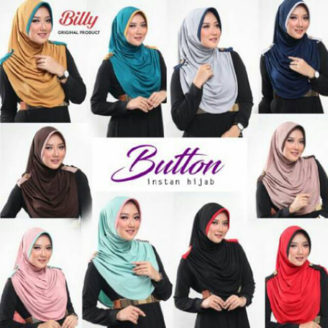 Jilbab Button Original Billy