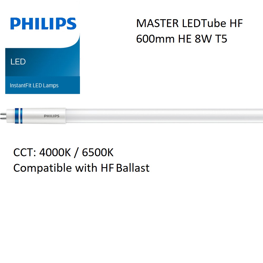 PHILIPS Master LEDTube HF 600mm HE 8W T5 - Pengganti TL5 14W