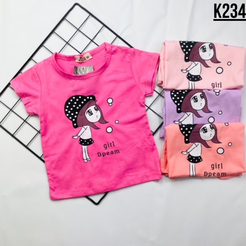 Atasan Kaos Anak Bayi Cewek Perempuan 6bln-2thn Import