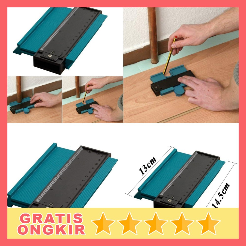 

HEONYIRRY Contour Profile Copy Gauge Duplicator Wood Marking Tools 5 Inch - J486 - Blue
