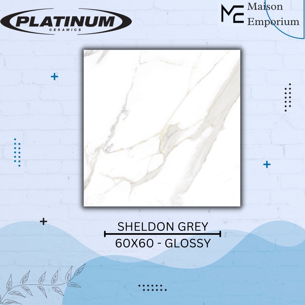 KERAMIK PLATINUM 60X60 SHELDON GREY / KRAMIK LANTAI RUMAH MURAH MERIAH