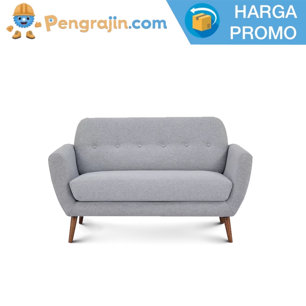 Sofa busa minimalis Cutshall Round Arm Loveseat