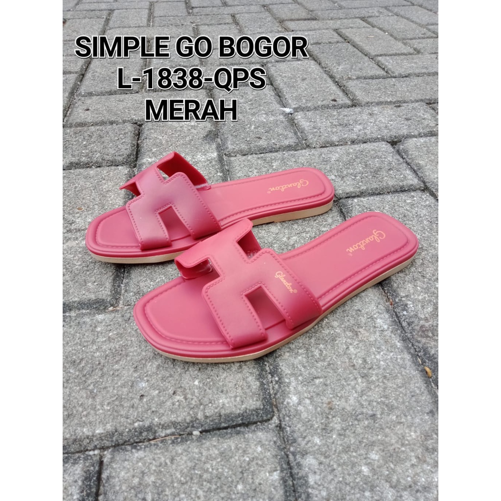 SANDAL SELOP WANITA IMPOR GLANZTON L-1838-QPS UK. 37-41