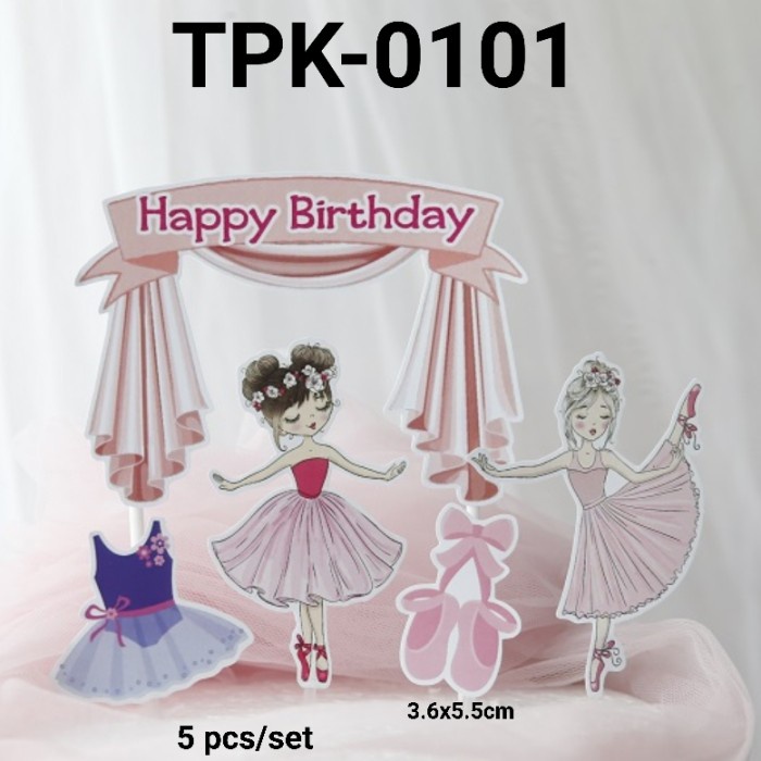 

TPK-0101 CAKE TOPPER KERTAS HIASAN KUE BALET BALLET BALERINA EKSKLUSIF
