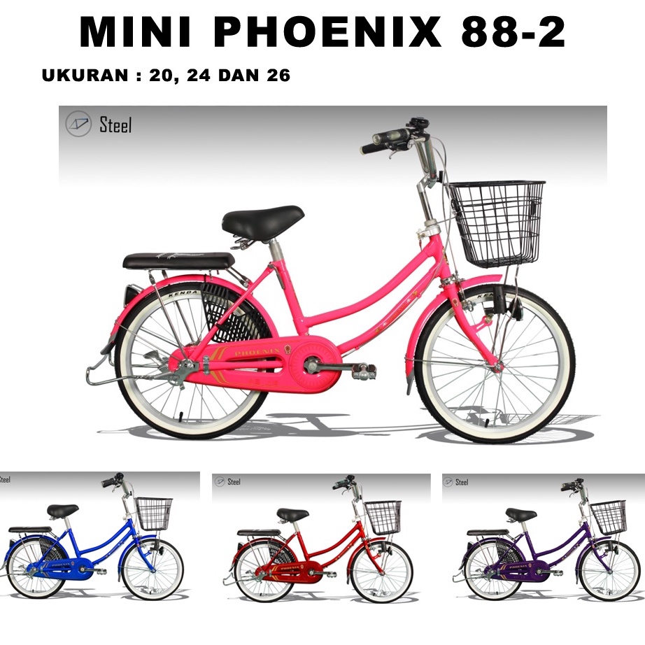 Bazar Sepeda - SEPEDA DEWASA CEWEK MINI 26 INCH PHOENIX 88-2