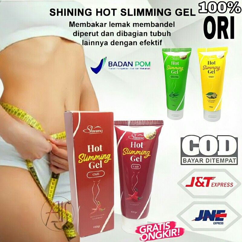 SHINING HOT SLIMMING GEL PELANGSING PENGHILANG PEMBAKAR LEMAK BPOM