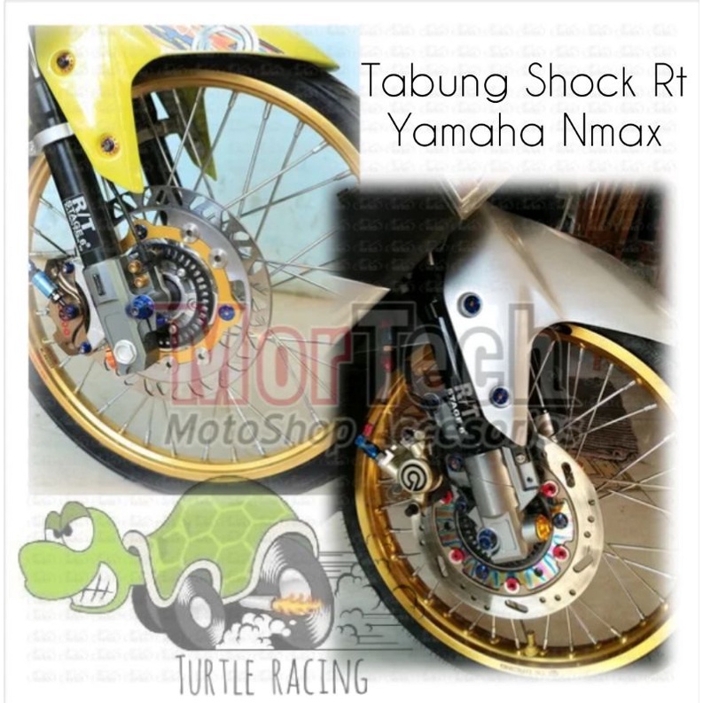 Bottom Shock Depan Nmax RT Plus Kaliper Monoblok Nisin Shock Tabung Depan Nmax Rt Original