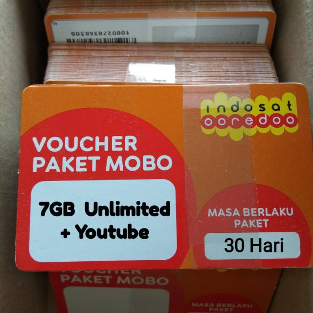 Kuota Indosat 7GB unlimited YouTube