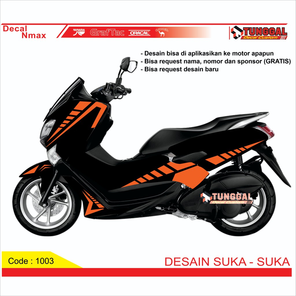 stiker motor nmax decal full body desain custom bisa request