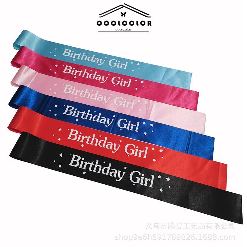 COD❤️Selempang Sash Birthday Girl Selempang Ulang Tahun Birthday Sash Birthday Queen Princess- cl