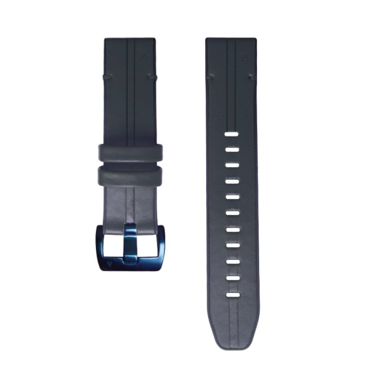 Tali Jam 22mm Quick Fit Watch Strap Garmin Fenix 6 Pro Solar Sapphire - Hybrid Leather