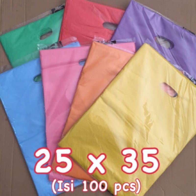 Kantong Plastik Pond Oval Polos 25x35 Hd Plong Shopping Bag Plastik Packing Online Shop Isi 100 Lembar