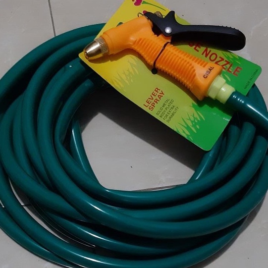 BOM SALE PAKET MURAH SELANG DOP 5/8&quot; 15M + SEMPROTAN KEPALA KUNINGAN BISA DI STELL/SELANG DOP LENTUR TAMAN ELASTIS KEBUN