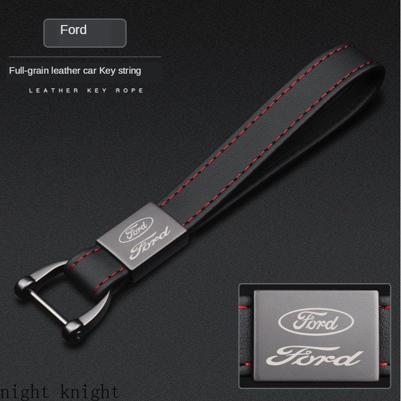 Tali Kunci Mobil For Ford First Layer Cowhide Car Key Strap