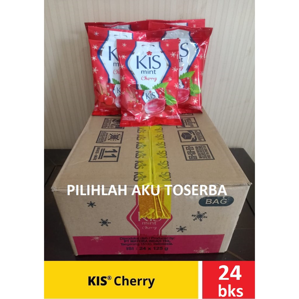 Permen Mint Kis Cherry - 1 karton isi 24 bungkus (50 pcs)