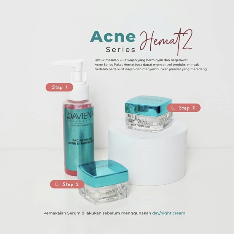 PAKET HEMAT ACNE SERIES DAVIENA SKINCARE JAKARTA davienaskincarejakarta