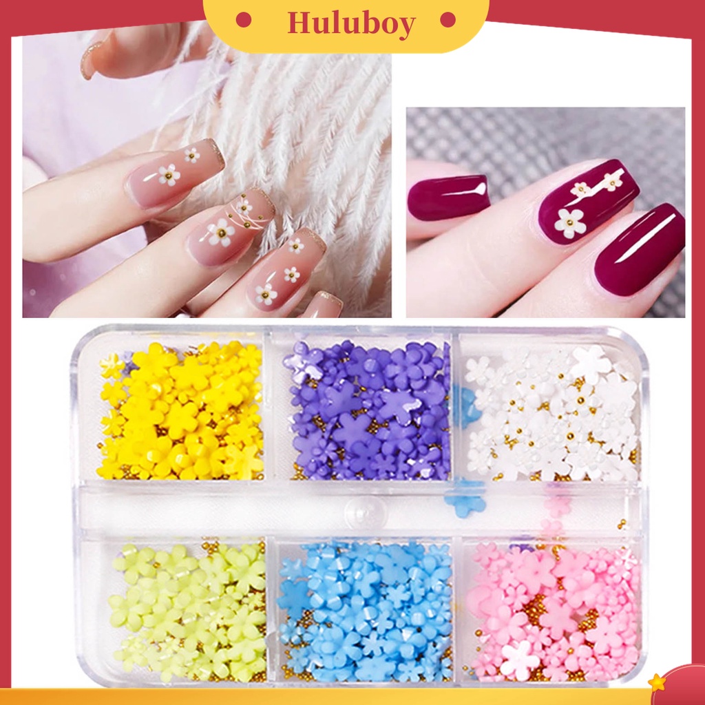 Huluboy Huluboy♡ Ornamen Bunga 3D Untuk Dekorasi Nail Art Charms