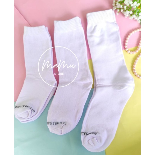 Kaos kaki sekolah YSI Putih & Hitam Polos