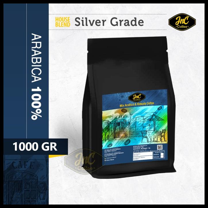 

DISKON TERBATAS !!! JNC HOUSE BLEND SILVER GRADE 100% BIJI KOPI ARABIKA 1KG TERLARIS