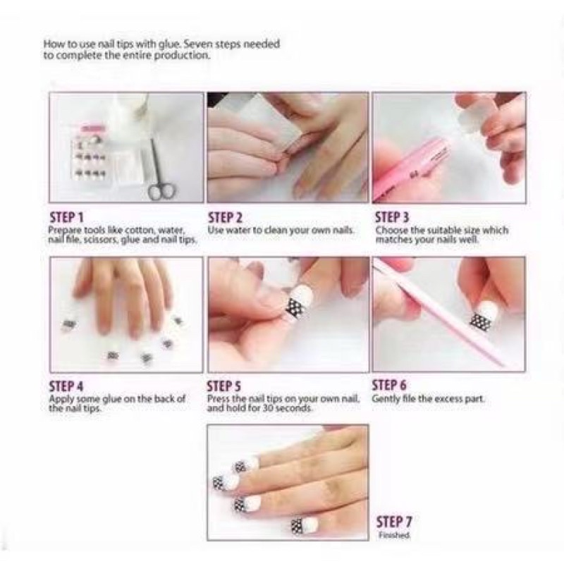 [24pcs/FREE LEM] KUKU PALSU / FAKE NAILS