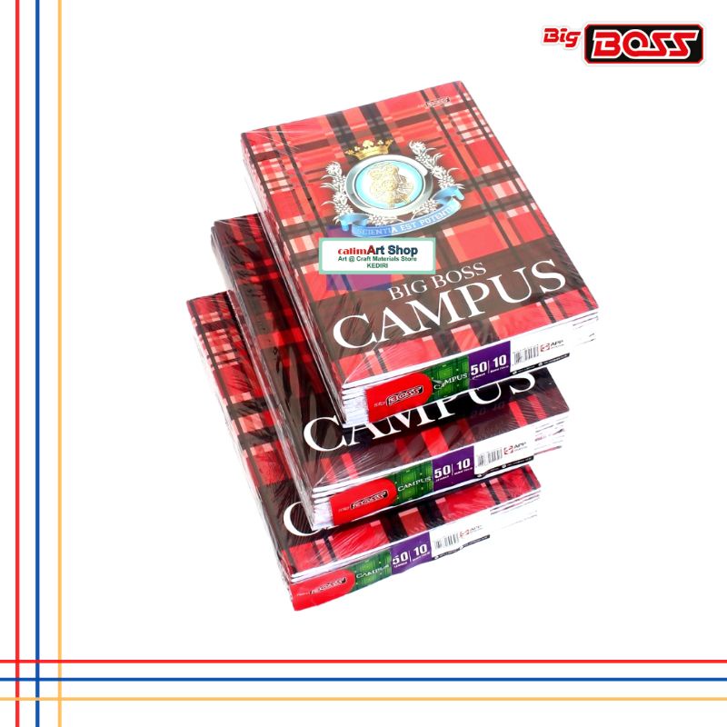 Buku Tulis Big Boss 50 lembar / Buku Tulis Campus (Isi 10 Buku)