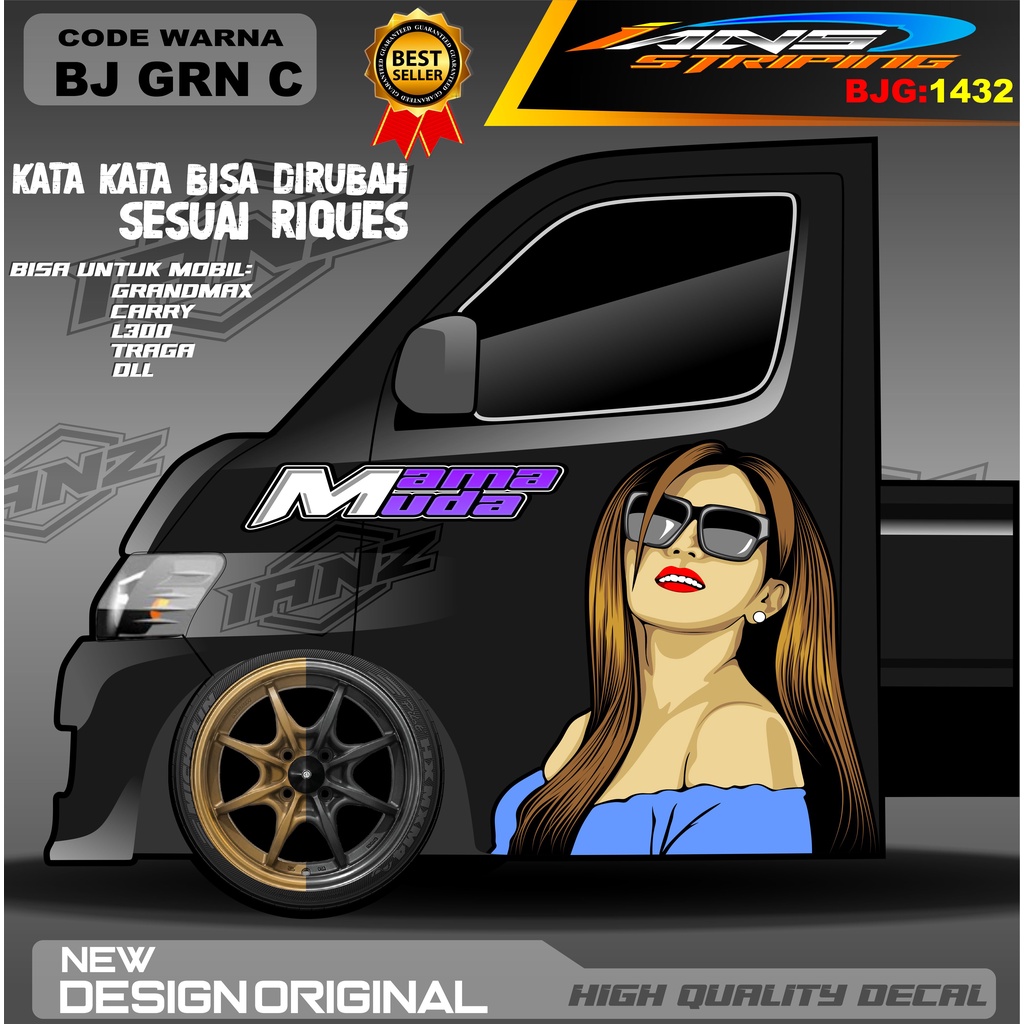 DECAL STIKER PINTU GRANMAX / DECAL PINTU CARRY / STIKER MOBIL PICK UP