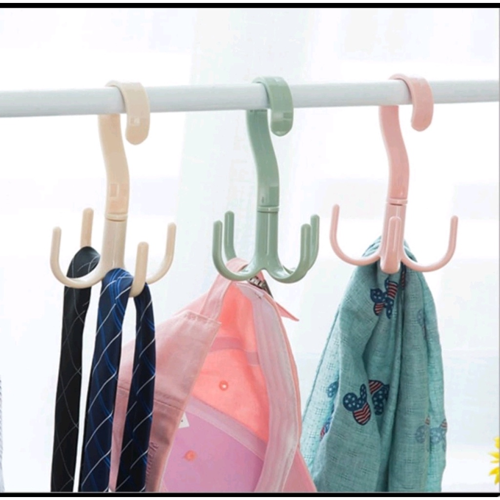 Gantungan Lemari Hanger Multifungsi Tas Topi Dasi Shall 4 Cantolan Gurita