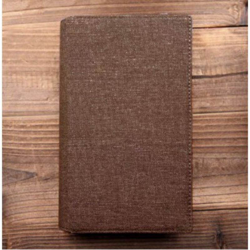 Dompet Pria Dompet Kanvas Nilon Tebal JK015 BROWN Dompet Pendek Passport + BOX