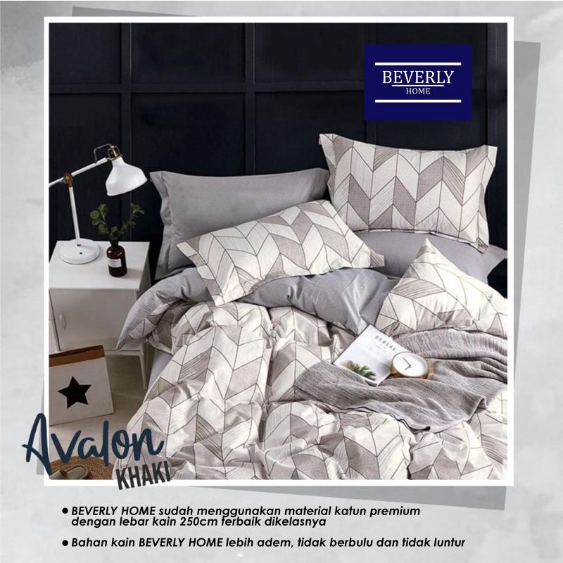 Katun Lokal Original Grade 1 kain Sprei meteran bahan Beverly Deluxe motif Avalon
