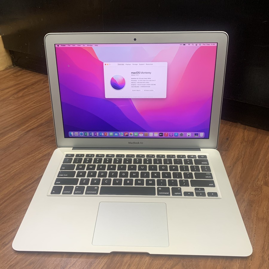 Murah Macbook Air 13-inch Ci7 Ram 8GB SSD 256GB 2015 (SEDOND)