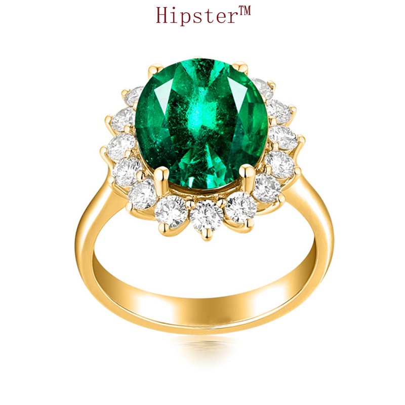 Retro Fashion Hot Sale Inlaid Emerald Ring