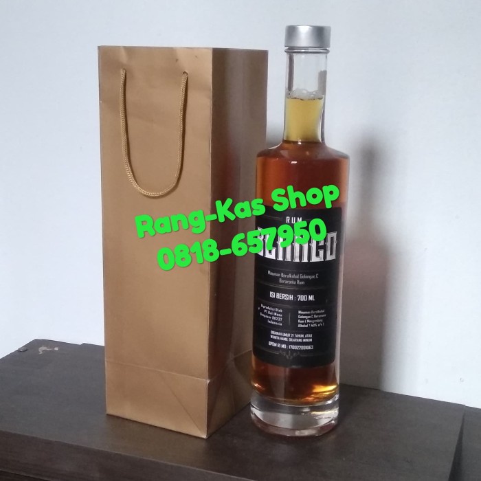

✨ BISA COD ✨ Paper bag Botol Wine / Madu Ivory Gold