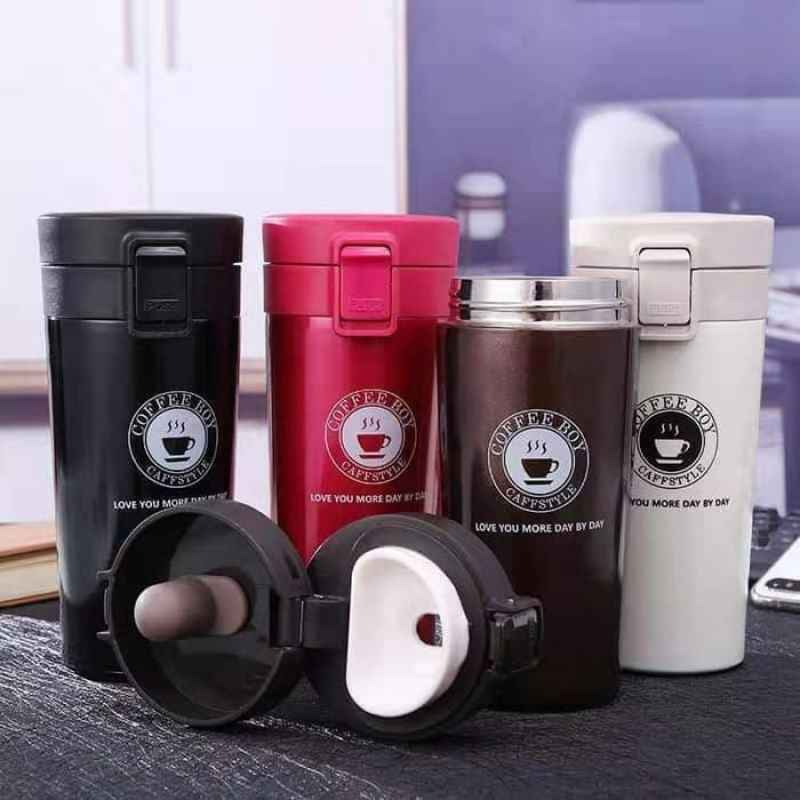 Cangkir Mug Gelas Kopi 380ML Termos Travel Stainless Steel