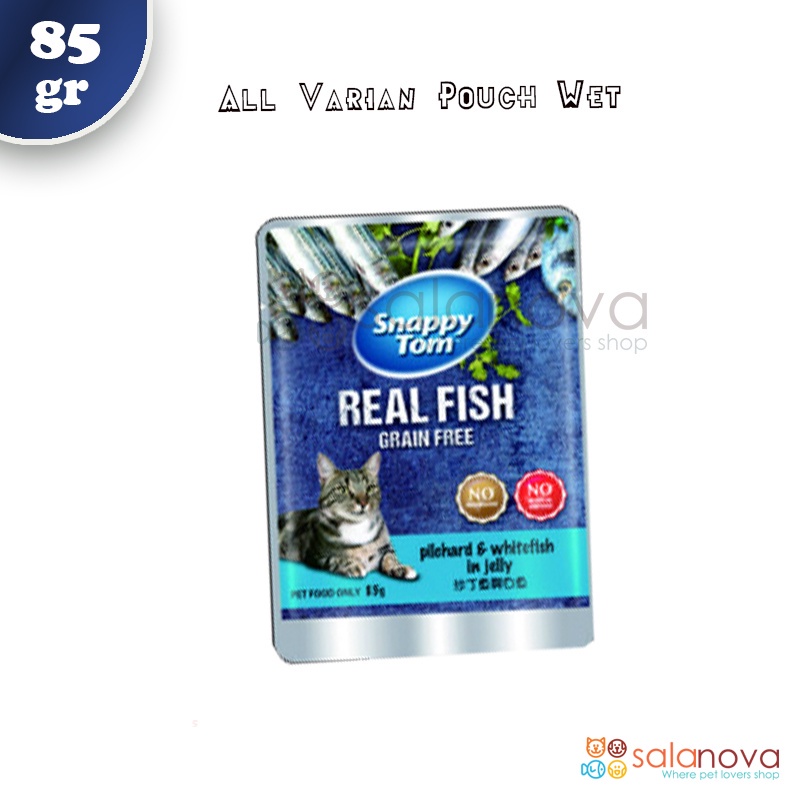 Snappy Tom 85gr Sachet/Pouch Makanan Kucing Basah