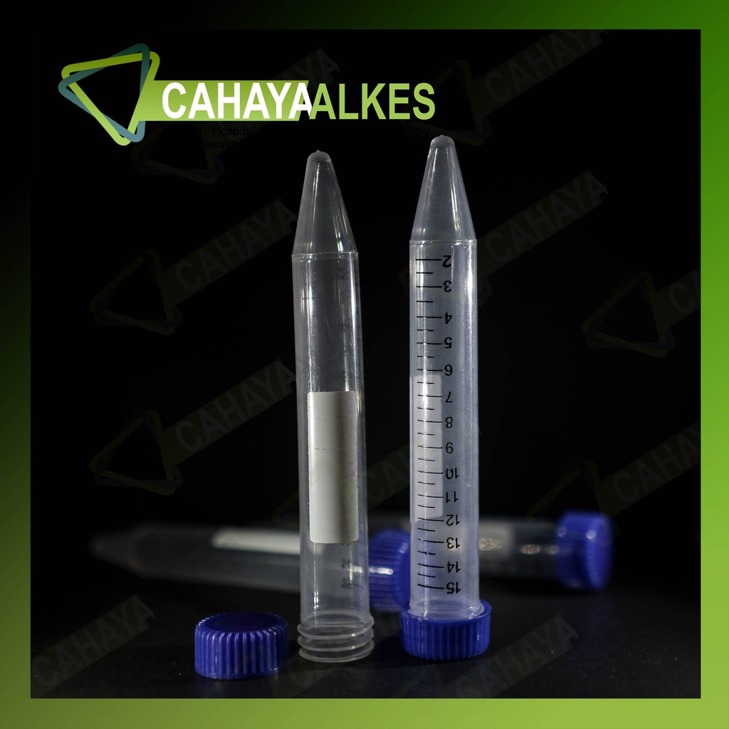 Tabung Centrifuge Tube Plastik 15ml isi 100pcs | Centrifuse 15 ml | Berskala Skala | 15cc 15 cc