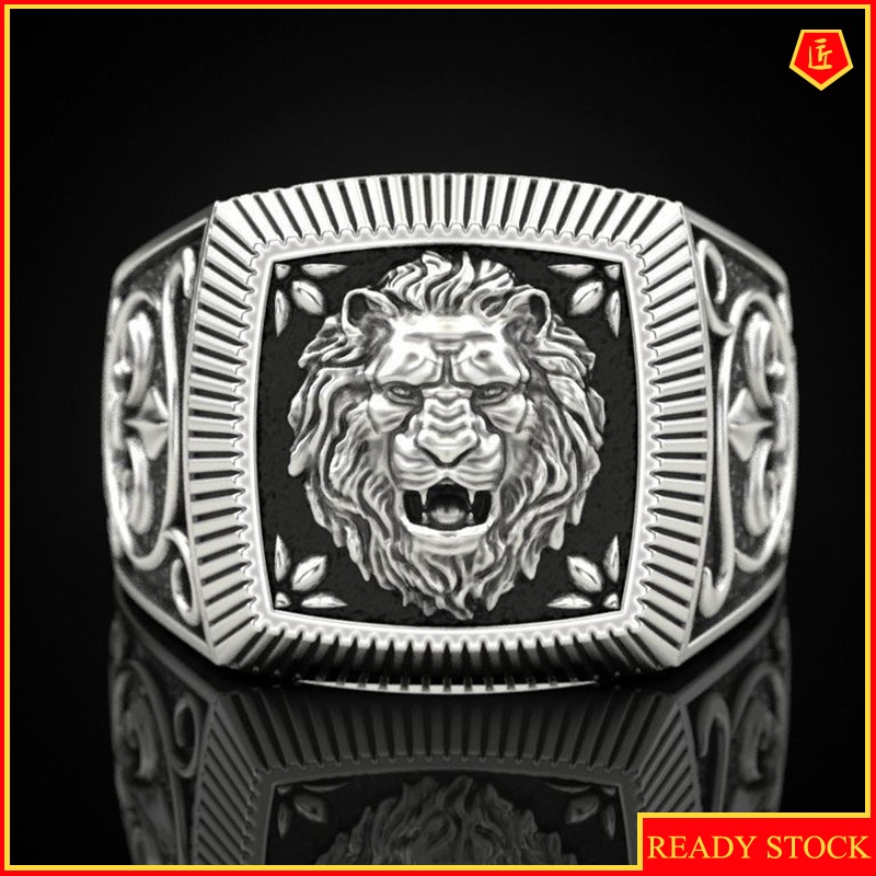 [Ready Stock]Classic Domineering Lion Ring for Men