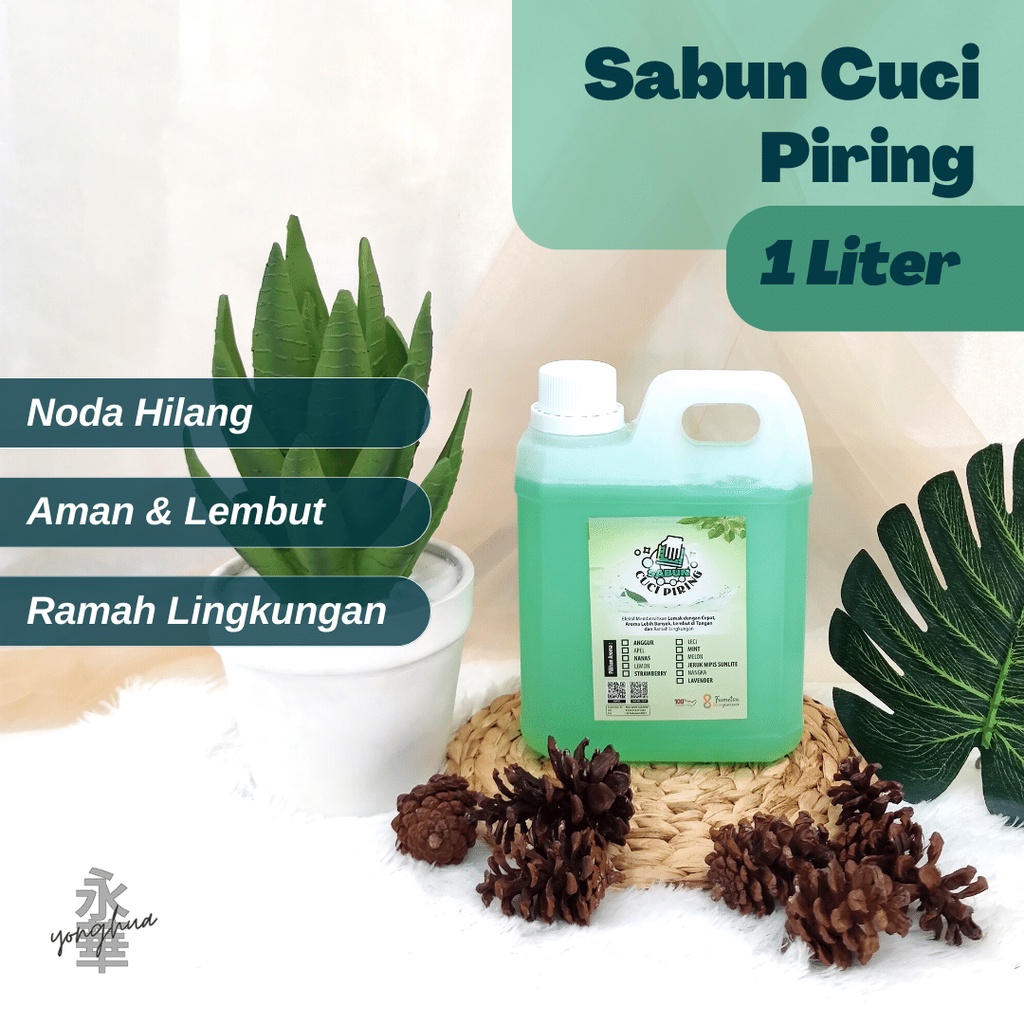 Sabun Cuci Piring Cairan Pembersih Piring 1 Liter Jerigen Aroma Buah Segar Wangi