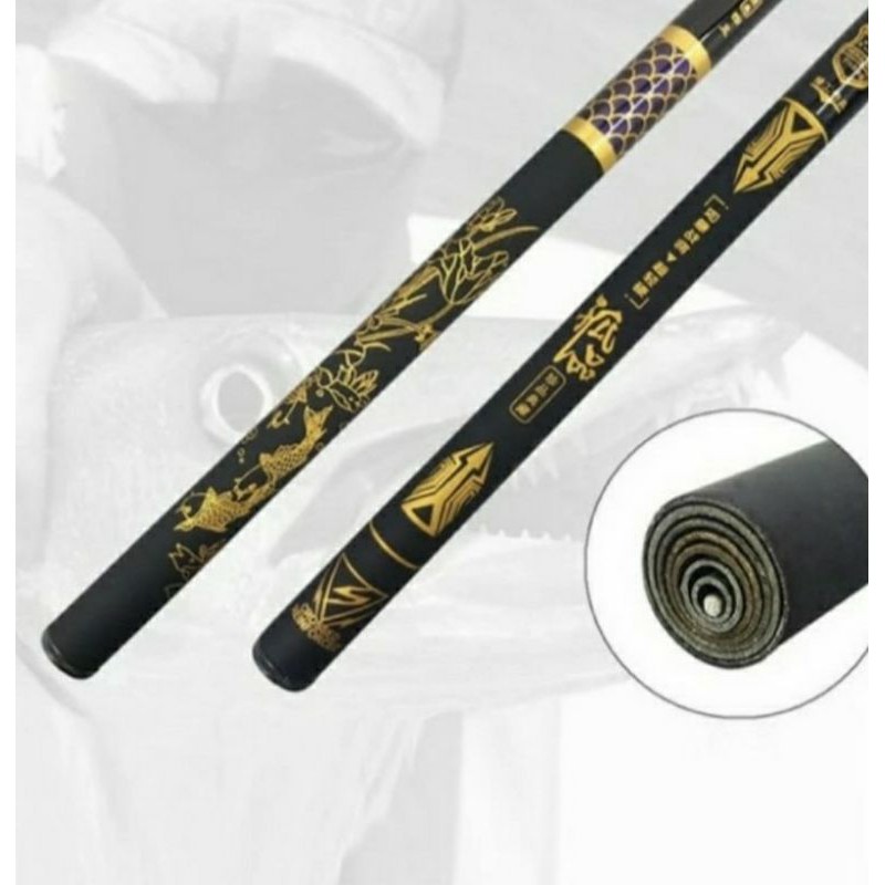 Joran pancing batik carbon 540 hard action super tegek