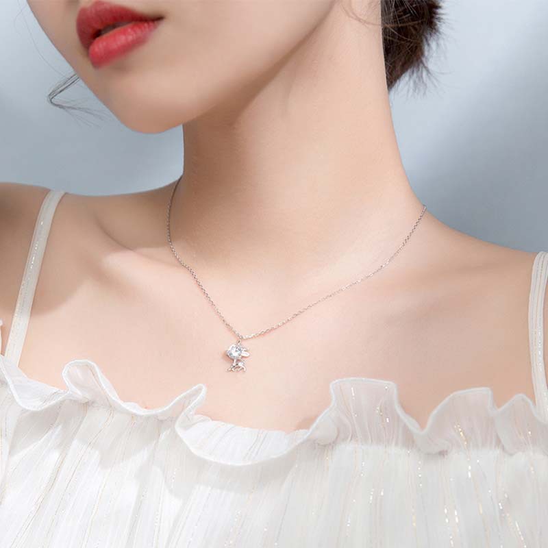 Kalung KL132 Tembaga Lapis S925 Premium Fashion Wanita Kalung unik Lucu Keren /Deluna/ BS