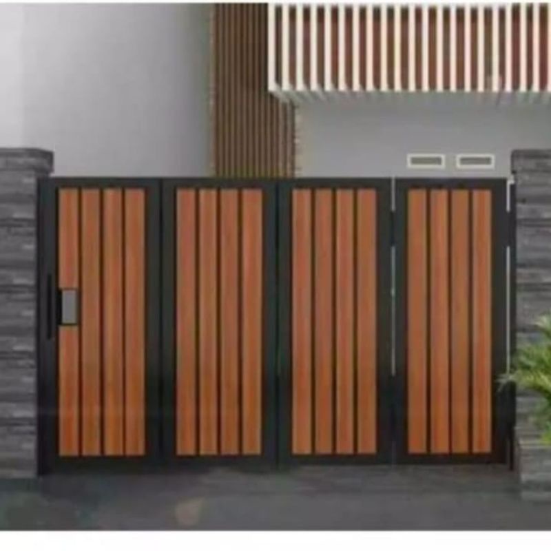 PAGAR RUMAH MOTIF KAYU WOODPLANK