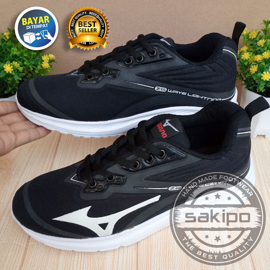 PROMO 7.7 !! SEPATU OLAHRAGA JOGGING HITAM SOL PUTIH RINGAN DIPAKAI TERBARU / SEPATU SEKOLAH HITAM BERTALI / SEPATU SNEAKERS HANGOUT KERJA SENAM OLAHRAGA AEROBIK / SAKIPO